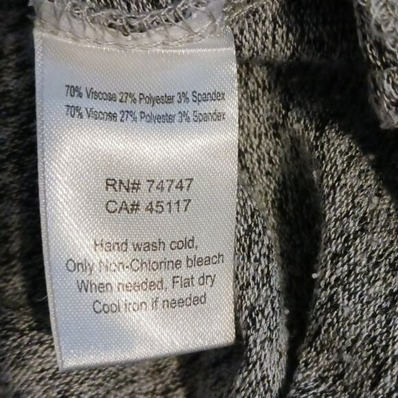 Natural Reflections, Size L, Heathered Grey, Lightweight Sweater with 3/4 Sleeve - Picture 6 of 9